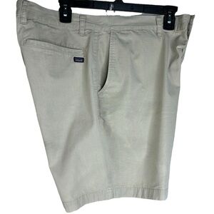 Men’s Patagonia Flat Front Khaki Shorts 4 Pockets w/ Logo Size W=36” Inseam 7.5”
